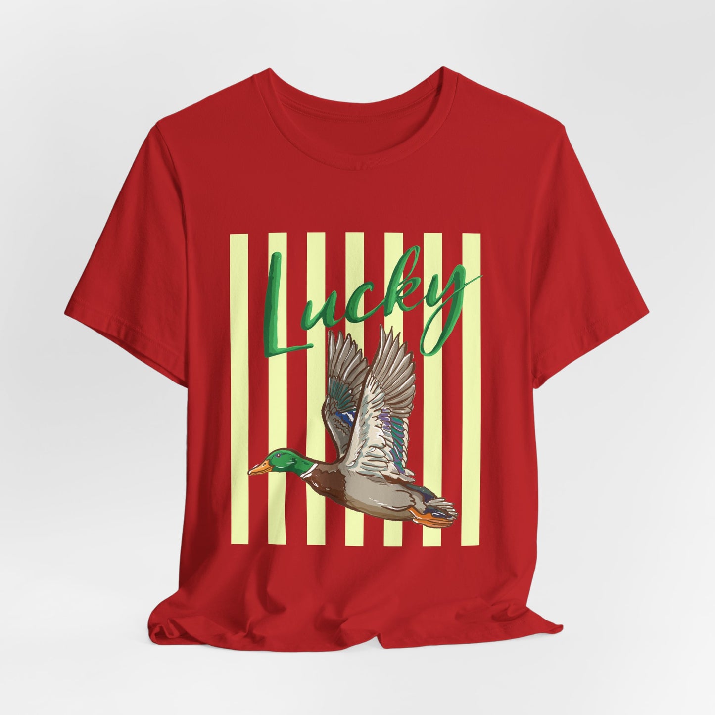 Lucky Mallard Duck Graphic Tee — Casual Nature T-Shirt for Outdoors & St. Patrick’s Day