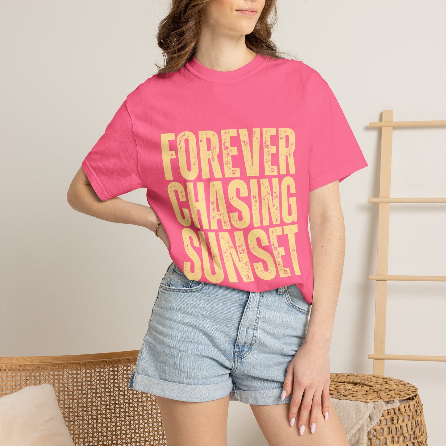 T-Shirt — "Forever Chasing Sunset" Graphic Tee