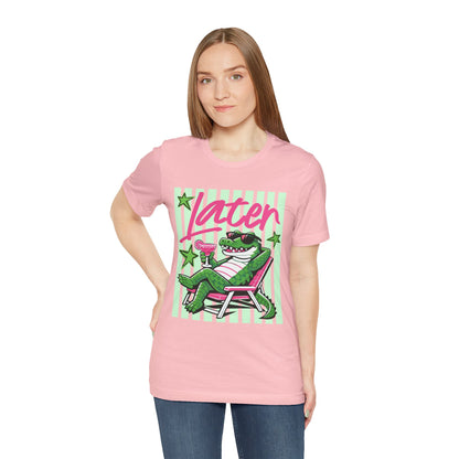 Later Alligator T‑Shirt — Retro Lounge Crocodile Tee