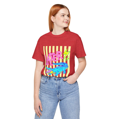 Later Alligator/After While Crocodile Tee — Retro Neon Graphic T-Shirt