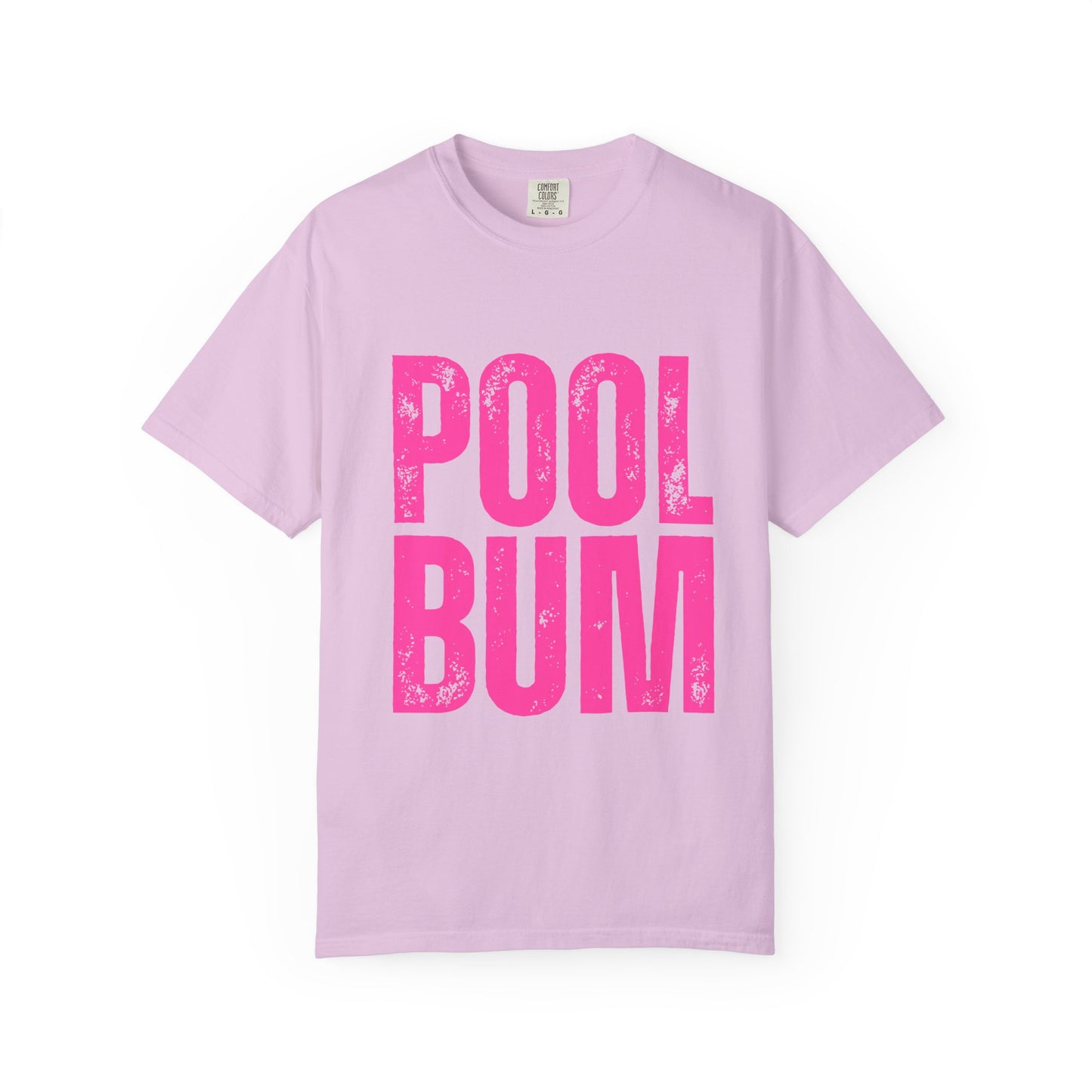 Pool Bum T-Shirt — Vintage Pink Graphic Tee for Pool Lovers