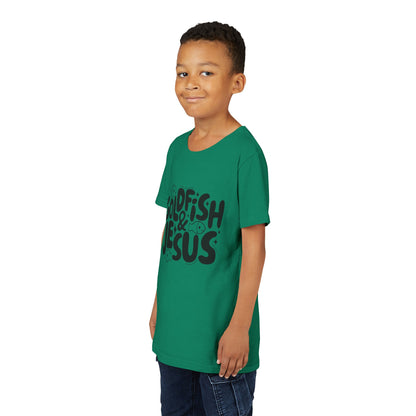 Youth Tee — 'Goldfish & Jesus' Cute Christian Kid T‑Shirt