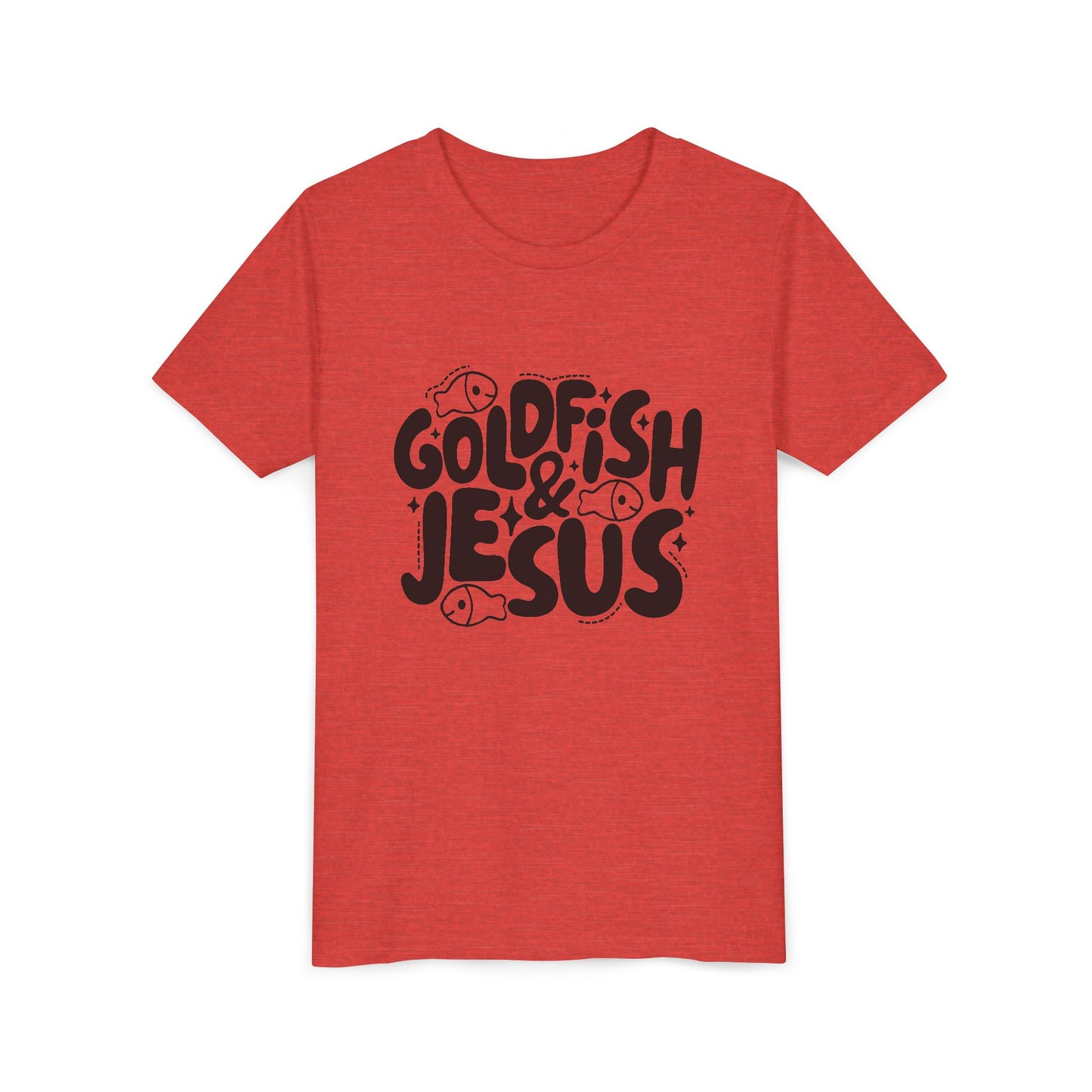 Youth Tee — 'Goldfish & Jesus' Cute Christian Kid T‑Shirt