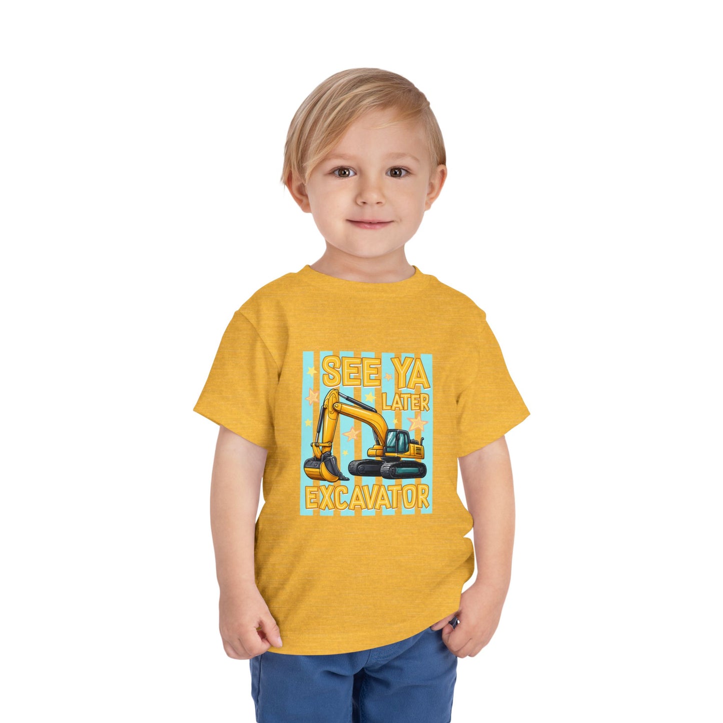 Toddler Tee — "See Ya Later Excavator" Construction Shirt