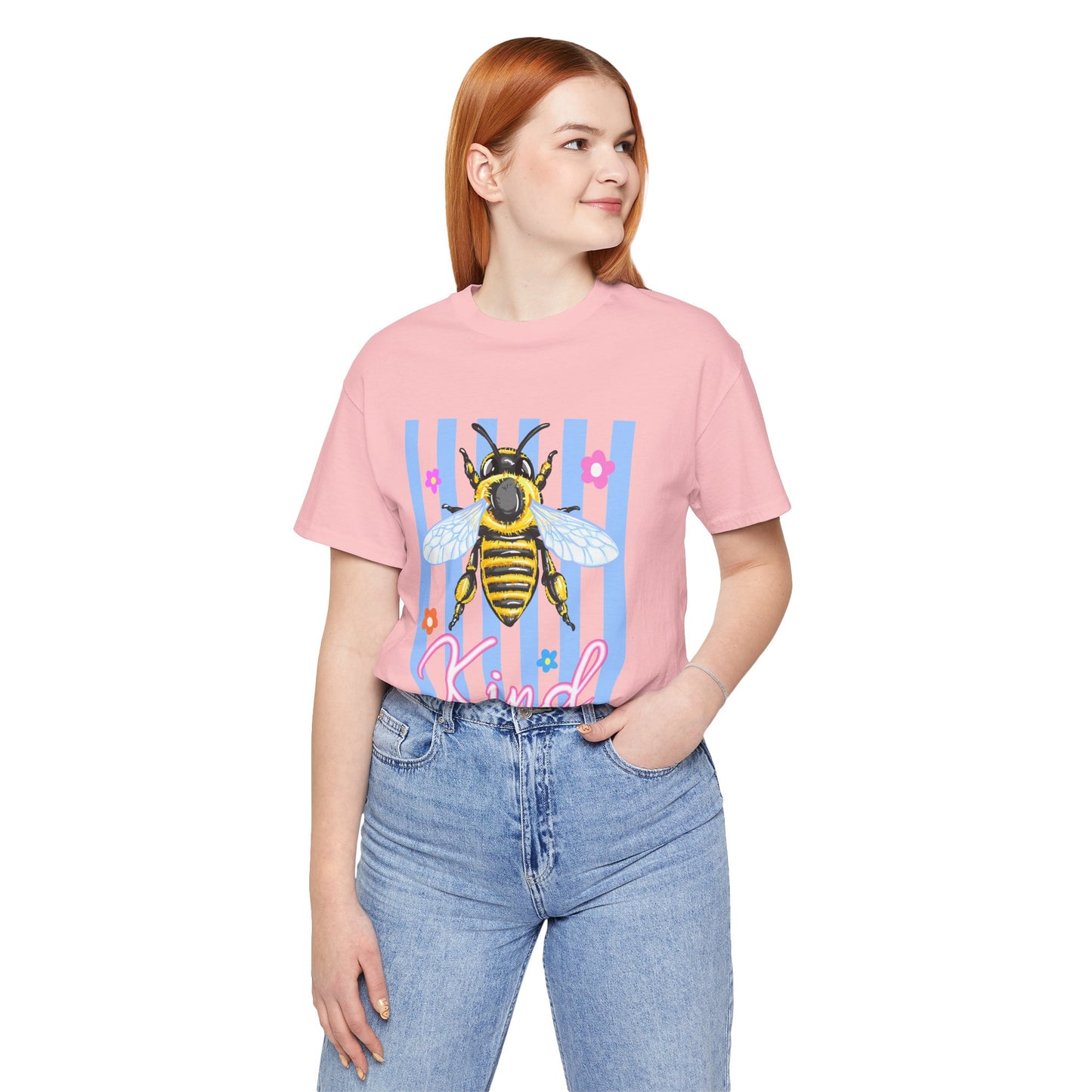 Kind Bee T-Shirt — Cute Striped Bee Graphic Tee ("Kind")