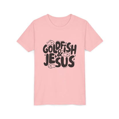 Youth Tee — 'Goldfish & Jesus' Cute Christian Kid T‑Shirt