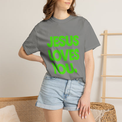 Jesus Loves You T-Shirt — Bold Neon Christian Faith Tee