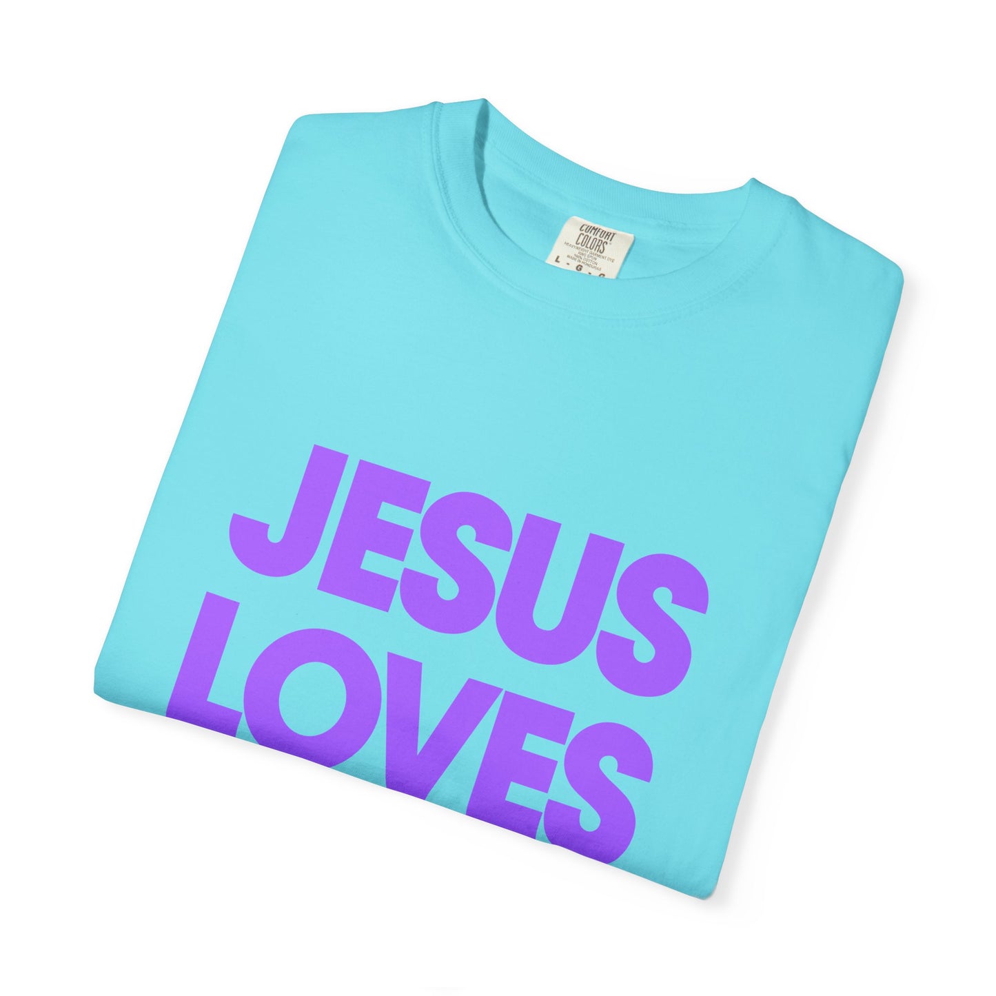 Jesus Loves You T-Shirt — Bold Purple Faith Tee