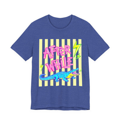 After While Crocodile Tee — Retro Neon Alligator Graphic T-Shirt