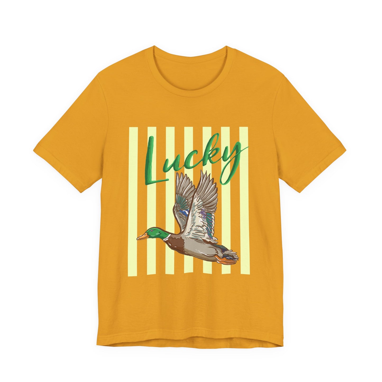 Lucky Mallard Duck Graphic Tee — Casual Nature T-Shirt for Outdoors & St. Patrick’s Day