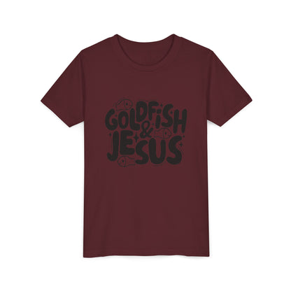 Youth Tee — 'Goldfish & Jesus' Cute Christian Kid T‑Shirt
