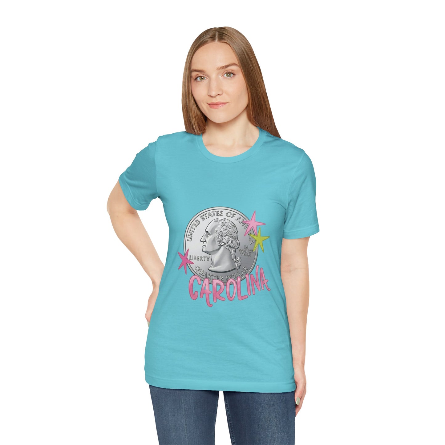 "Heads Carolina, Tail's California" Quarter Graphic Tee