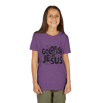 Youth Tee — 'Goldfish & Jesus' Cute Christian Kid T‑Shirt