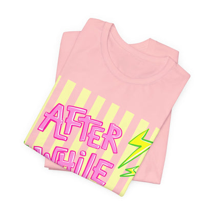 After While Crocodile Tee — Retro Neon Alligator Graphic T-Shirt