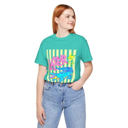 Later Alligator/After While Crocodile Tee — Retro Neon Graphic T-Shirt