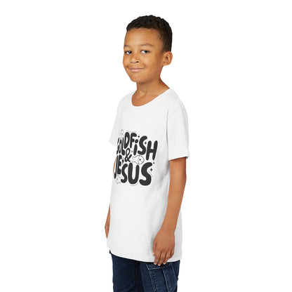 Youth Tee — 'Goldfish & Jesus' Cute Christian Kid T‑Shirt