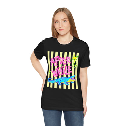 After While Crocodile Tee — Retro Neon Alligator Graphic T-Shirt