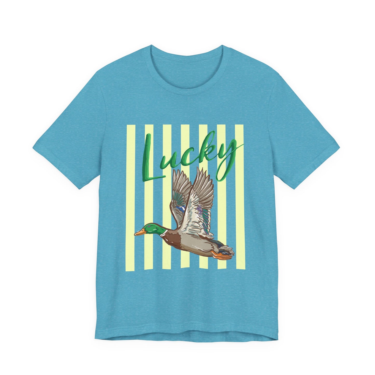 Lucky Mallard Duck Graphic Tee — Casual Nature T-Shirt for Outdoors & St. Patrick’s Day