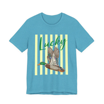 Lucky Mallard Duck Graphic Tee — Casual Nature T-Shirt for Outdoors & St. Patrick’s Day