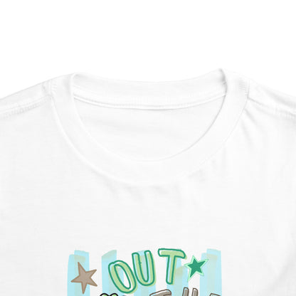 Toddler Tee - "Out the Door" Green Dino Graphic
