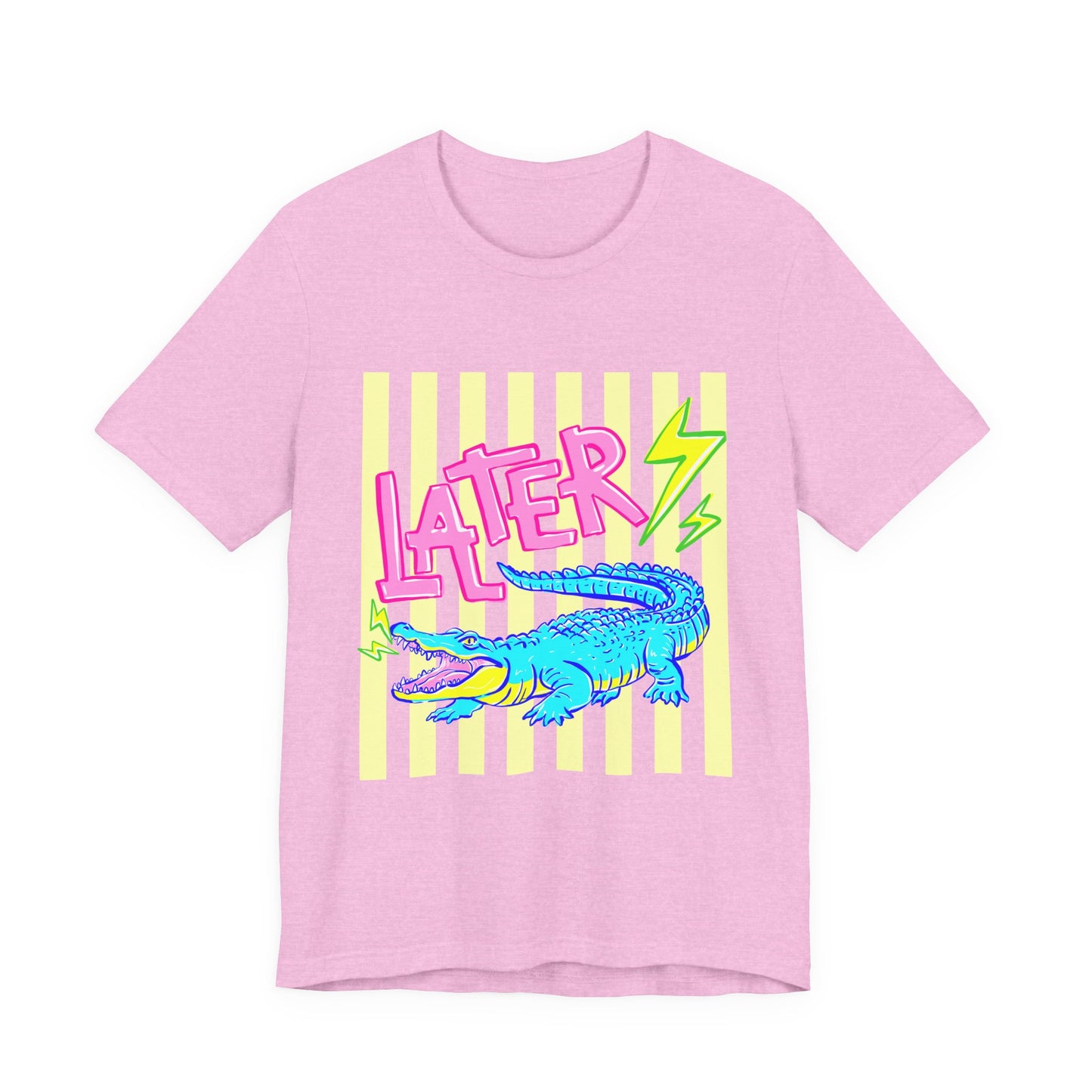 Later Alligator/After While Crocodile Tee — Retro Neon Graphic T-Shirt