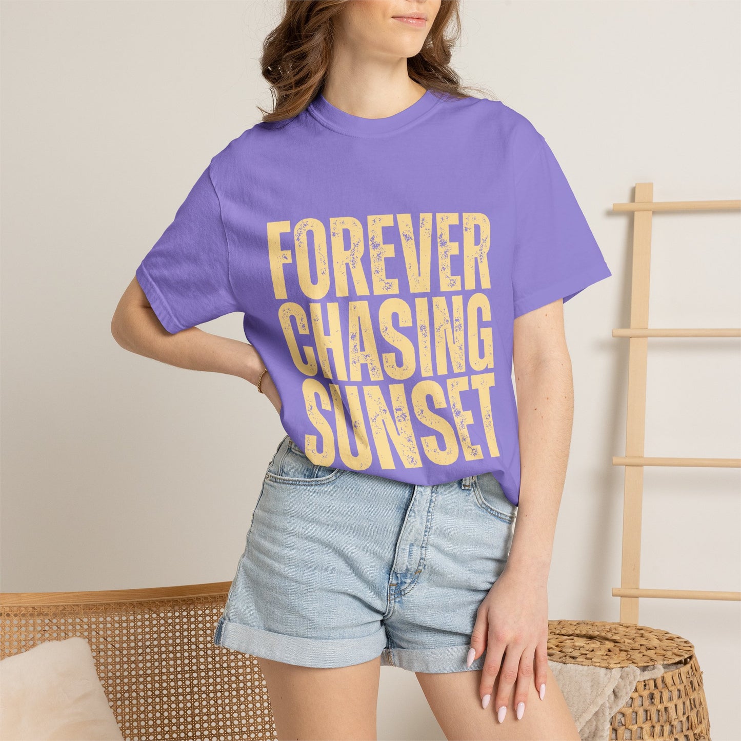 T-Shirt — "Forever Chasing Sunset" Graphic Tee
