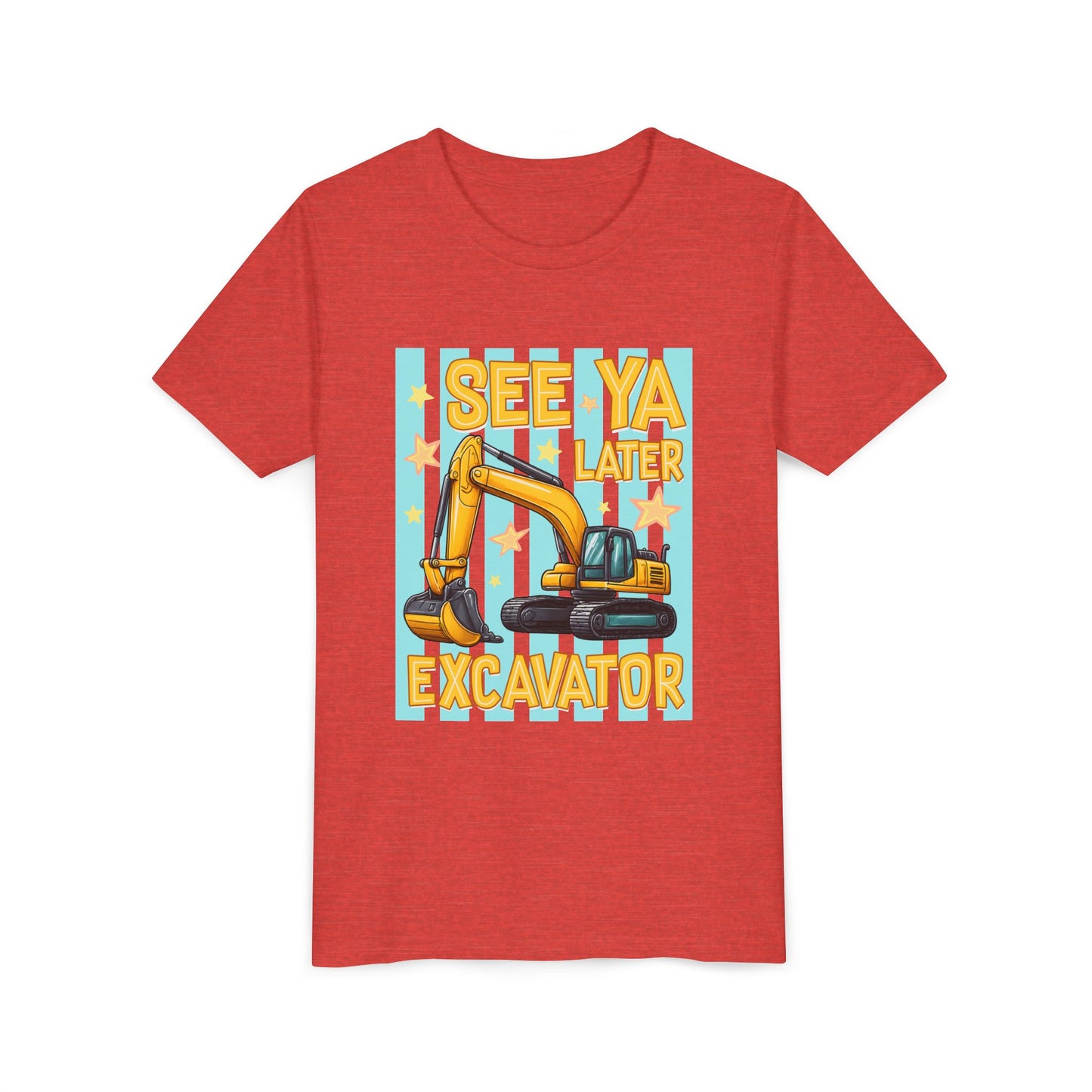 See Ya Later Excavator Youth Tee – Cute Construction Truck Shirt for Kids
