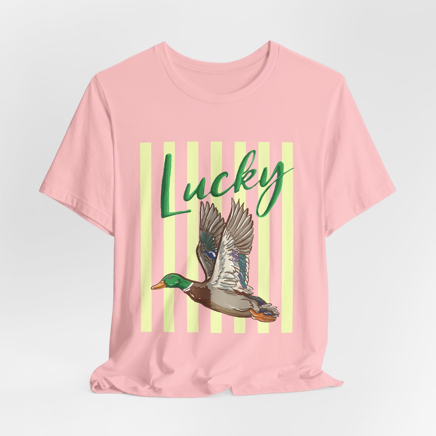 Lucky Mallard Duck Graphic Tee — Casual Nature T-Shirt for Outdoors & St. Patrick’s Day