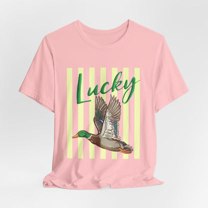 Lucky Mallard Duck Graphic Tee — Casual Nature T-Shirt for Outdoors & St. Patrick’s Day