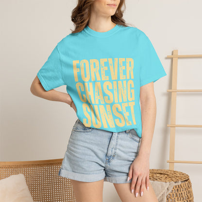 T-Shirt — "Forever Chasing Sunset" Graphic Tee