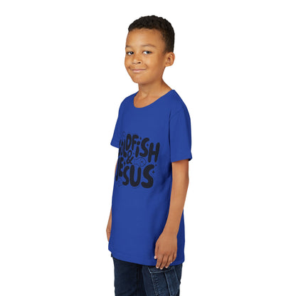 Youth Tee — 'Goldfish & Jesus' Cute Christian Kid T‑Shirt