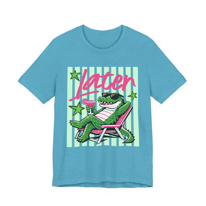 Later Alligator T‑Shirt — Retro Lounge Crocodile Tee