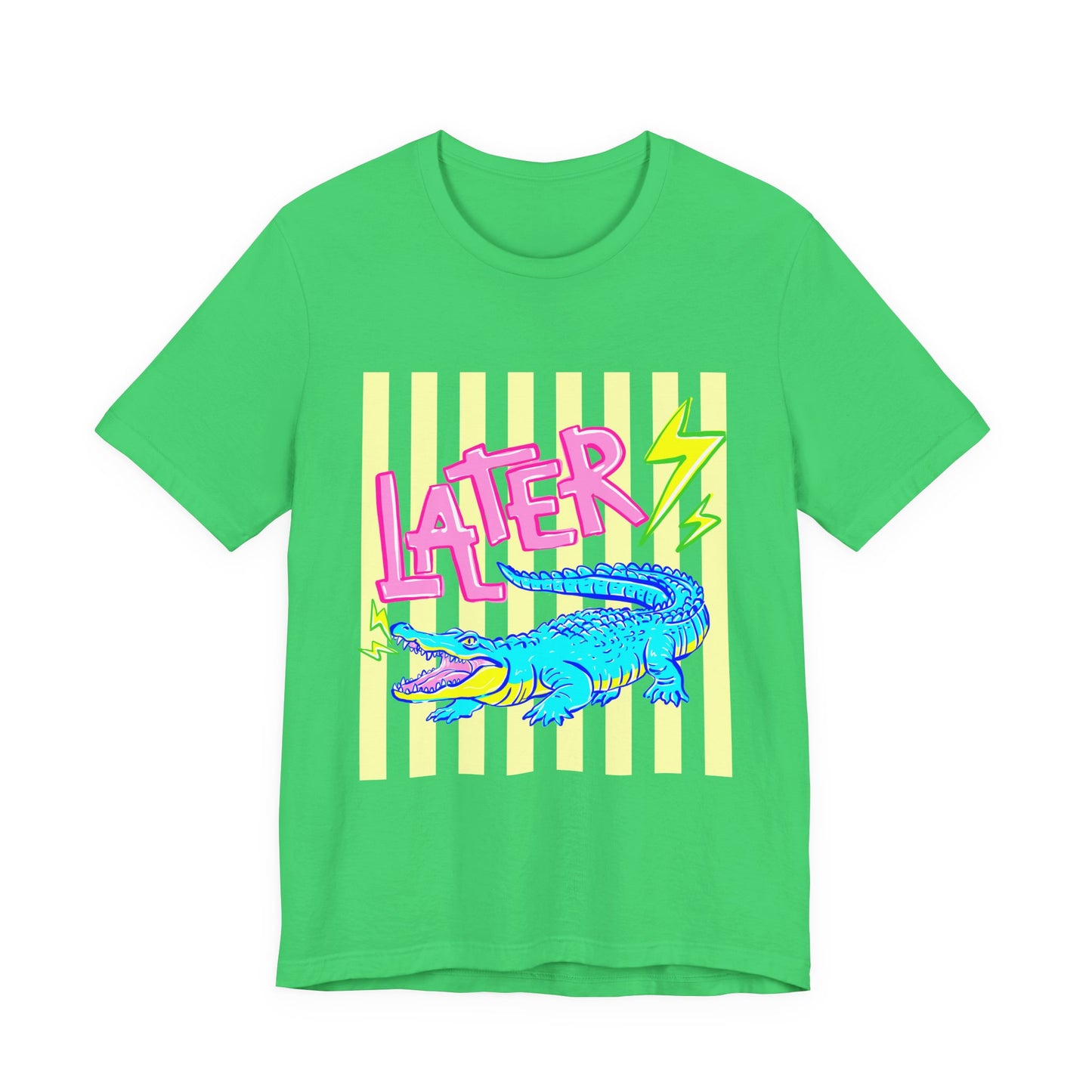 Later Alligator/After While Crocodile Tee — Retro Neon Graphic T-Shirt
