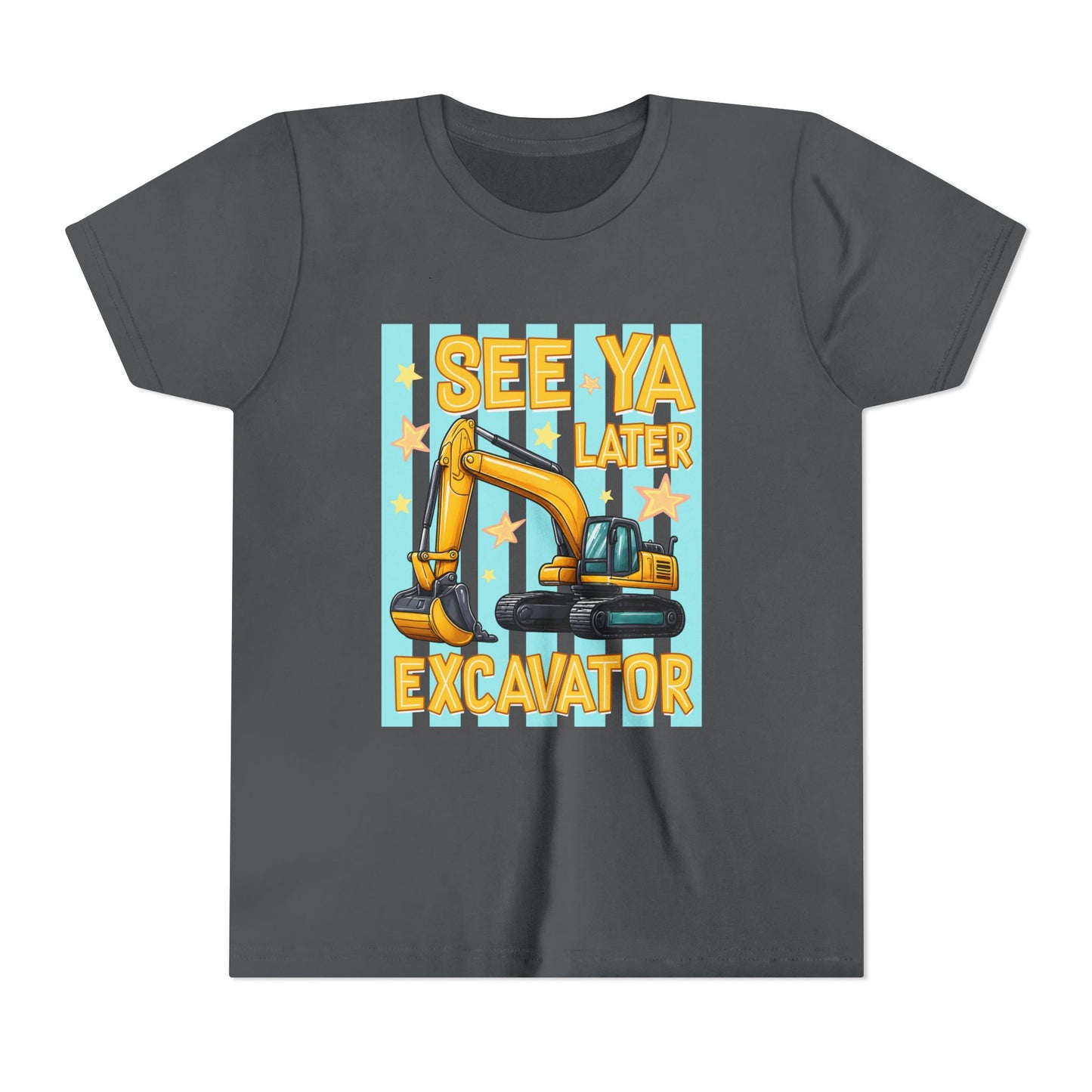 See Ya Later Excavator Youth Tee – Cute Construction Truck Shirt for Kids
