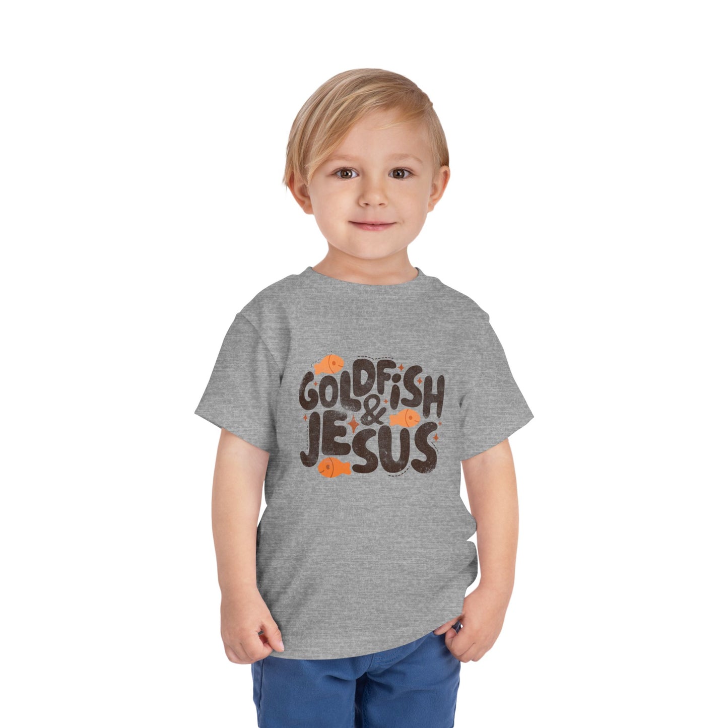 Goldfish & Jesus Toddler Tee — Cute Christian Kids Shirt