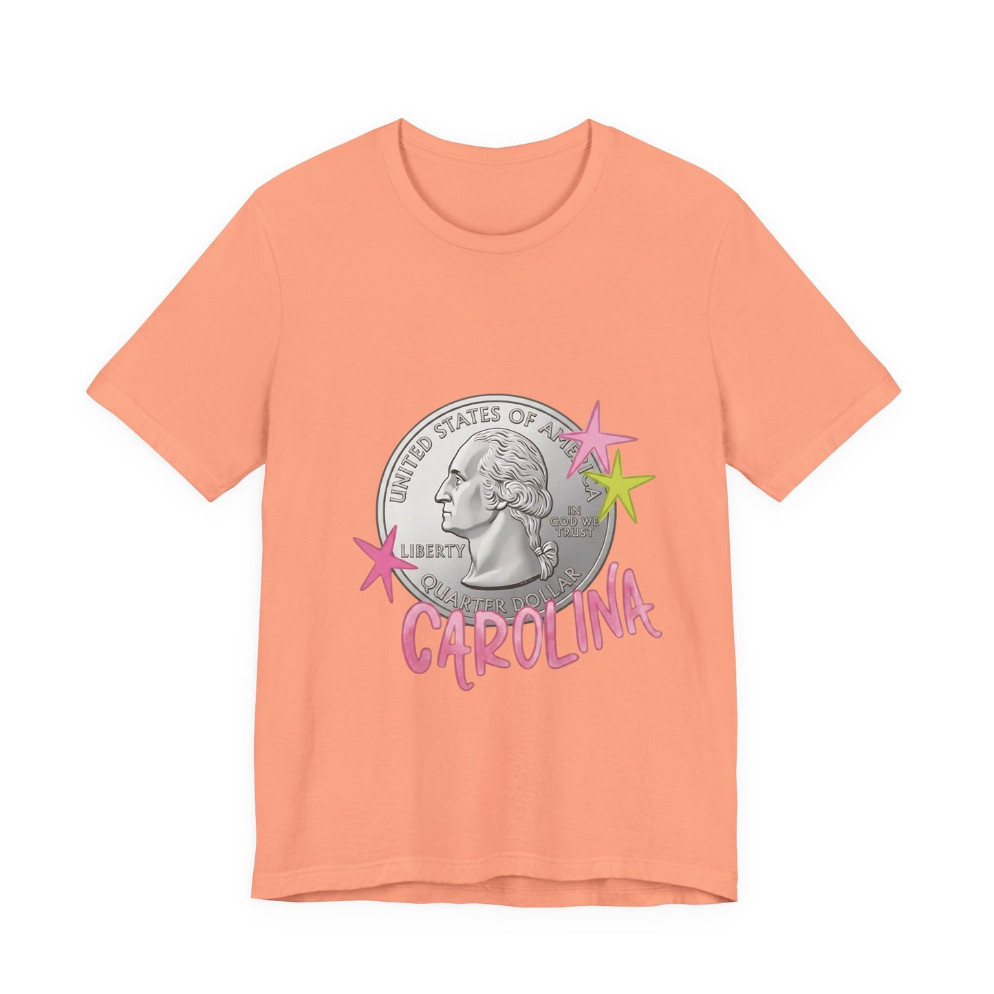 "Heads Carolina, Tail's California" Quarter Graphic Tee