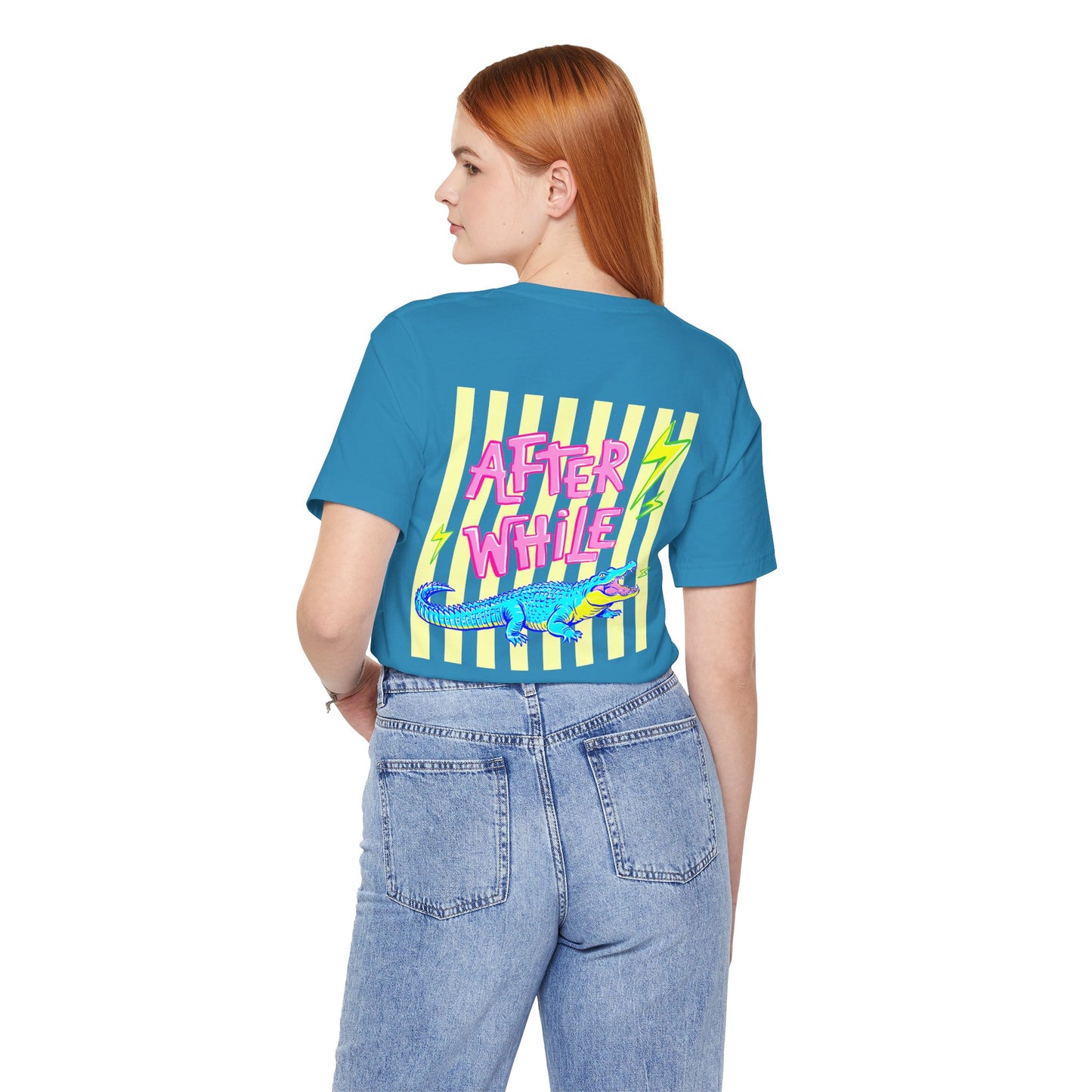 Later Alligator/After While Crocodile Tee — Retro Neon Graphic T-Shirt