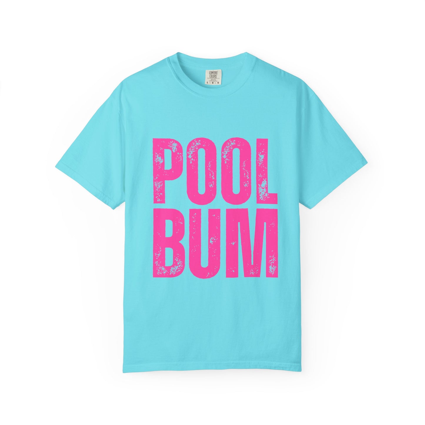 Pool Bum T-Shirt — Vintage Pink Graphic Tee for Pool Lovers