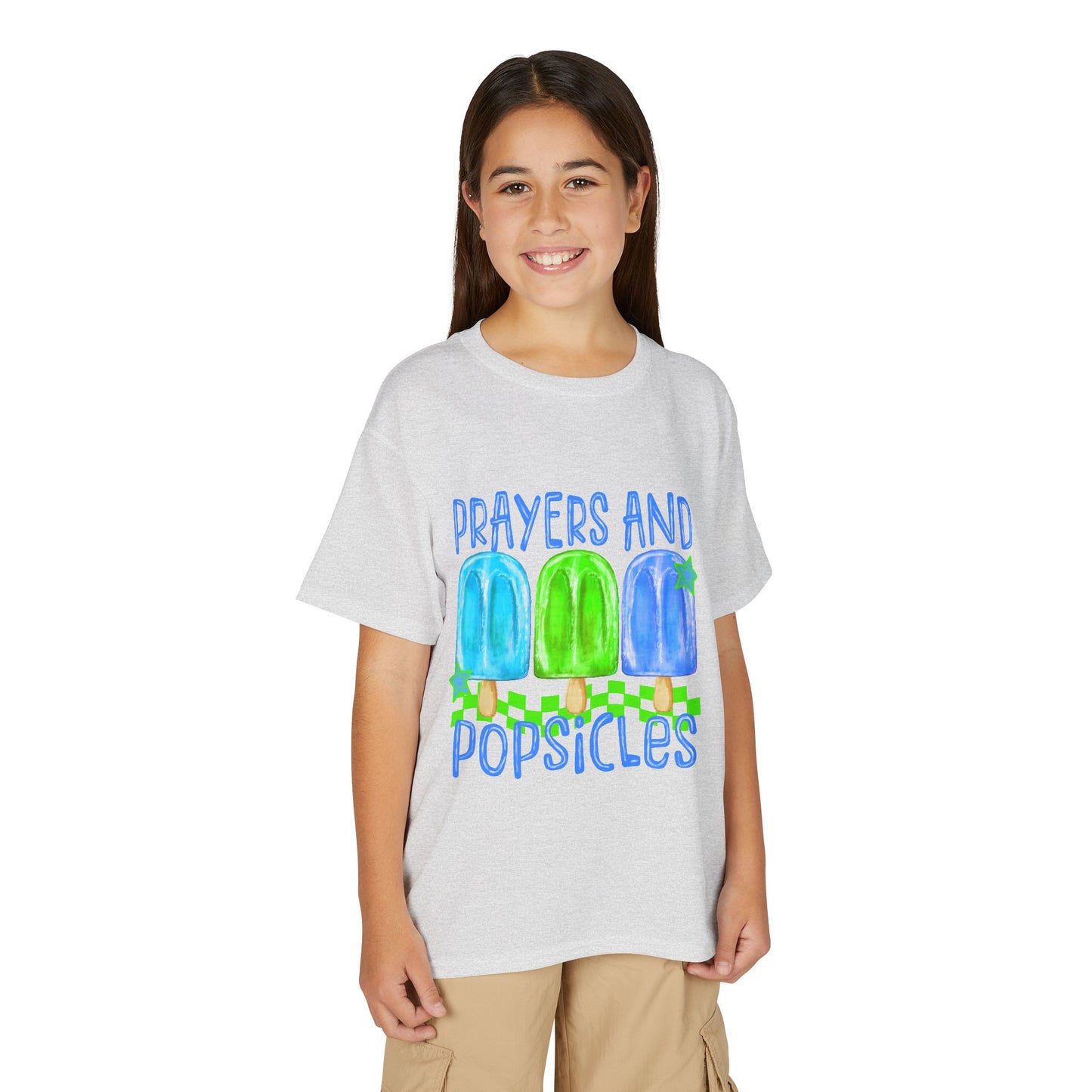 Youth T-Shirt — "Prayers and Popsicles" Kids Faith Summer Tee