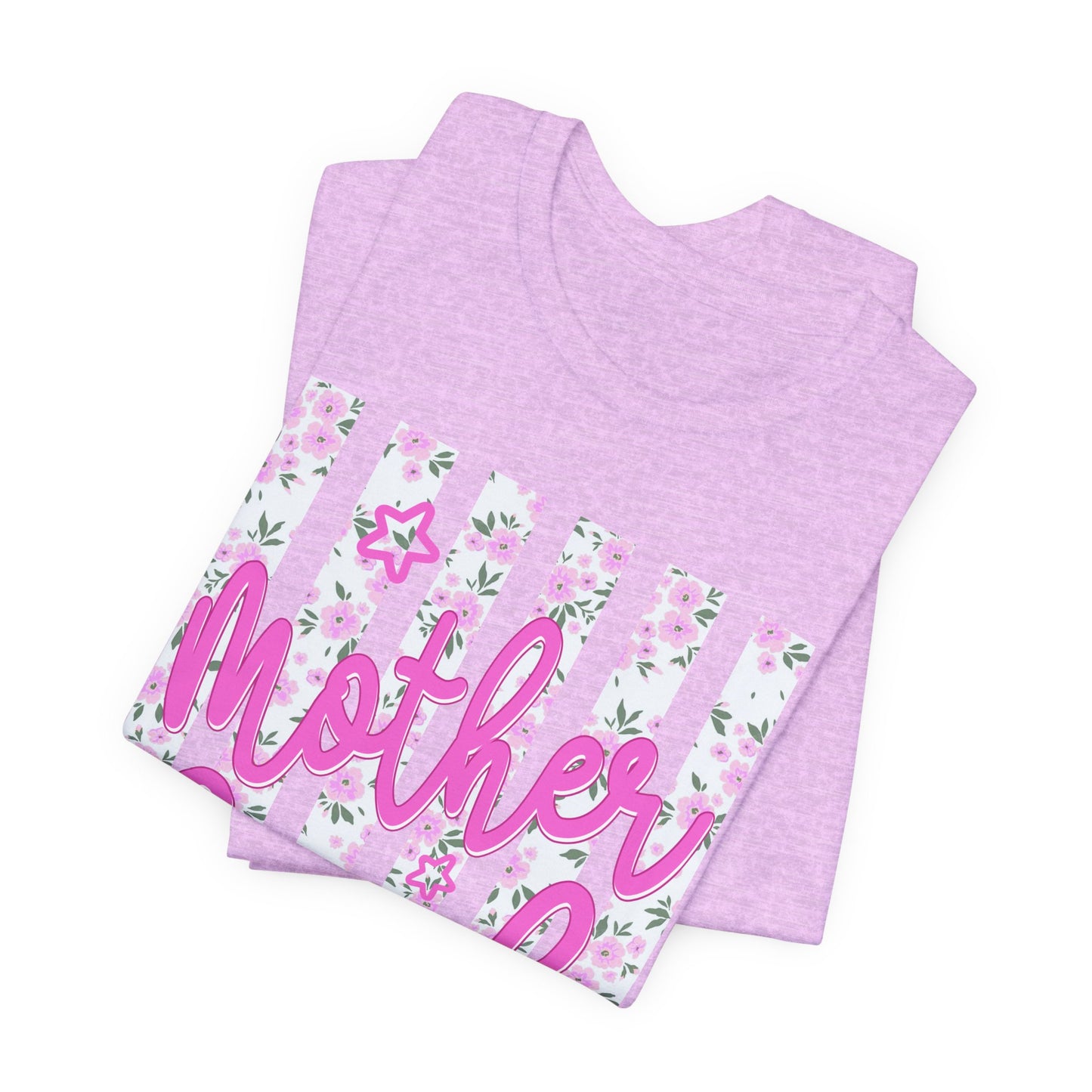 Motherhood Floral Tee — Pink Script Mom Shirt