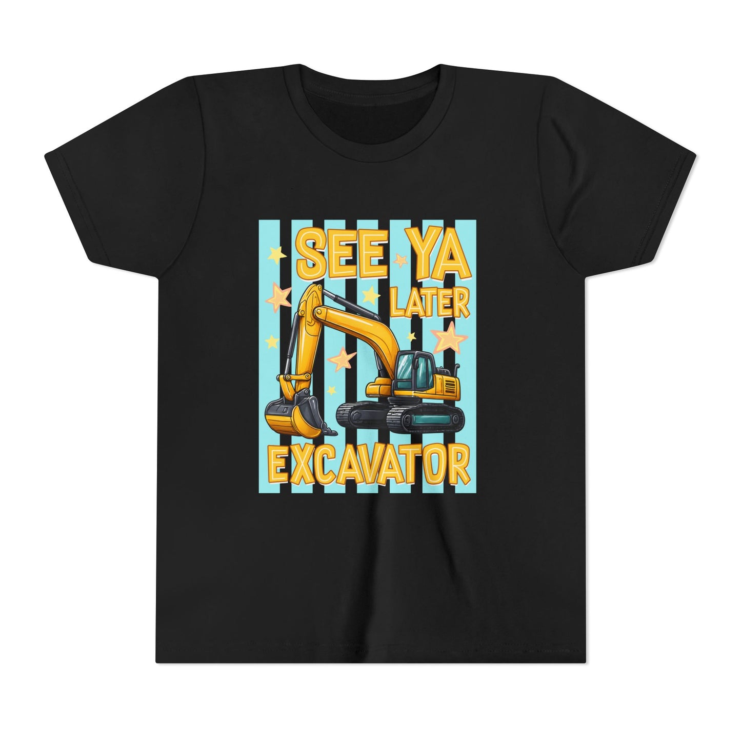 See Ya Later Excavator Youth Tee – Cute Construction Truck Shirt for Kids