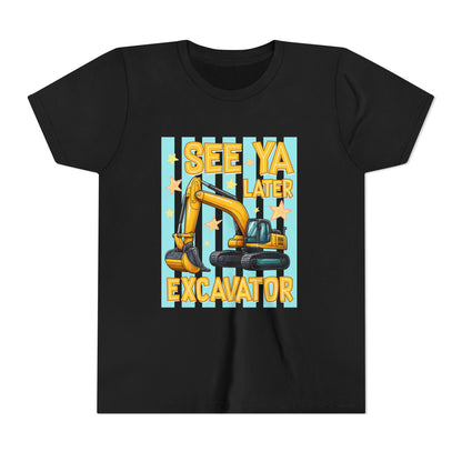 See Ya Later Excavator Youth Tee – Cute Construction Truck Shirt for Kids