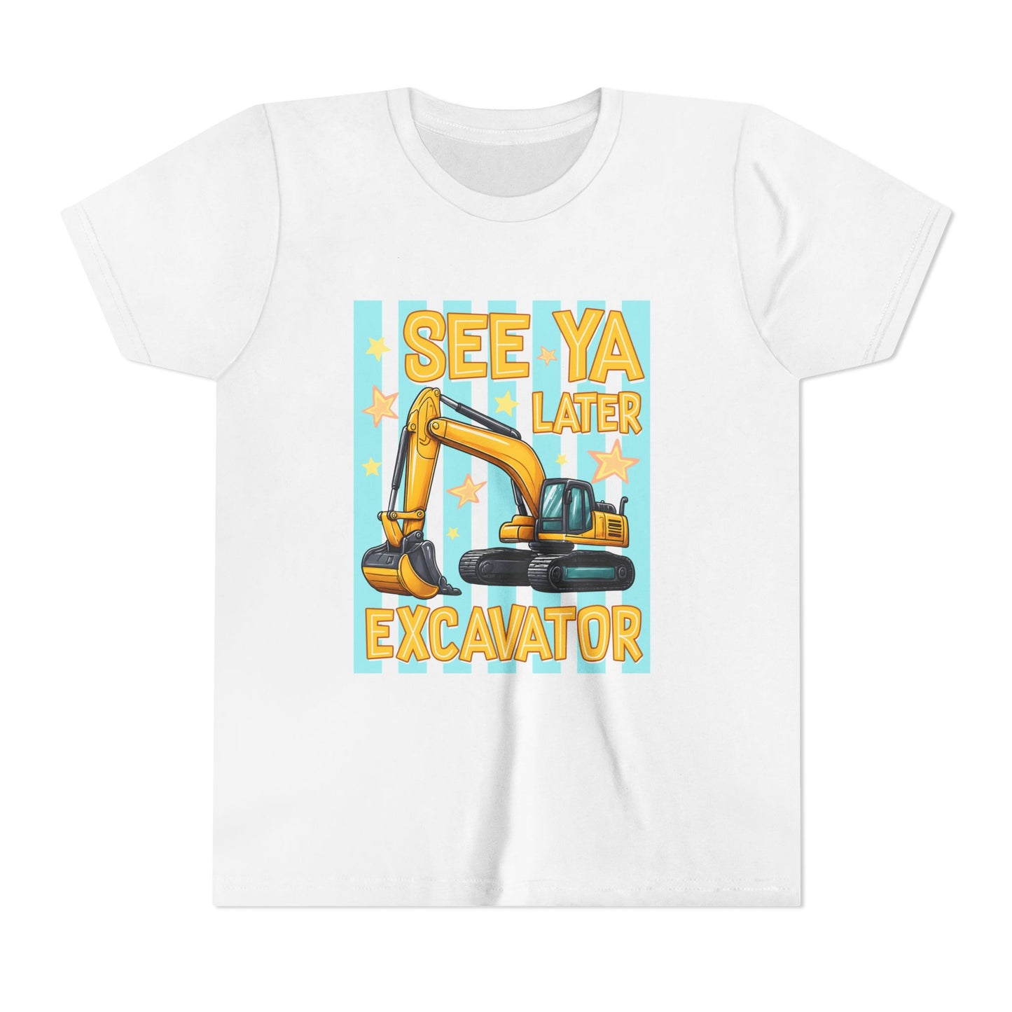 See Ya Later Excavator Youth Tee – Cute Construction Truck Shirt for Kids