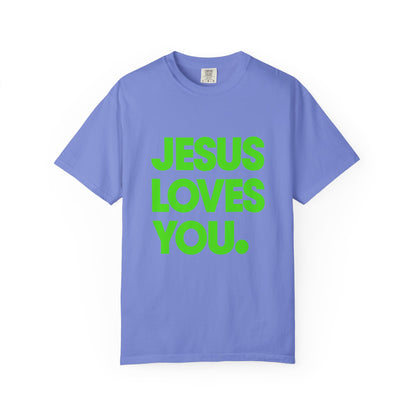 Jesus Loves You T-Shirt — Bold Neon Christian Faith Tee