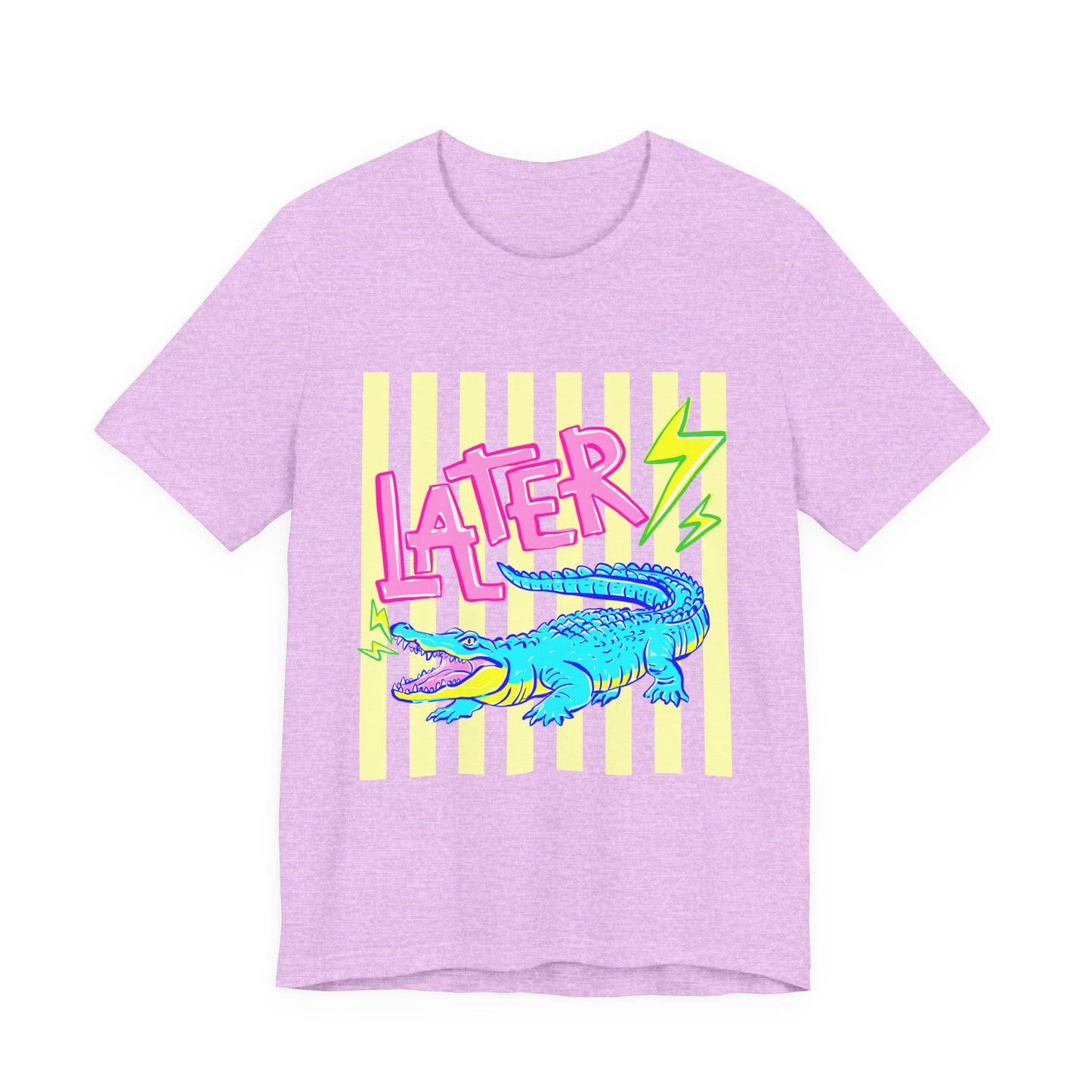 Later Alligator/After While Crocodile Tee — Retro Neon Graphic T-Shirt