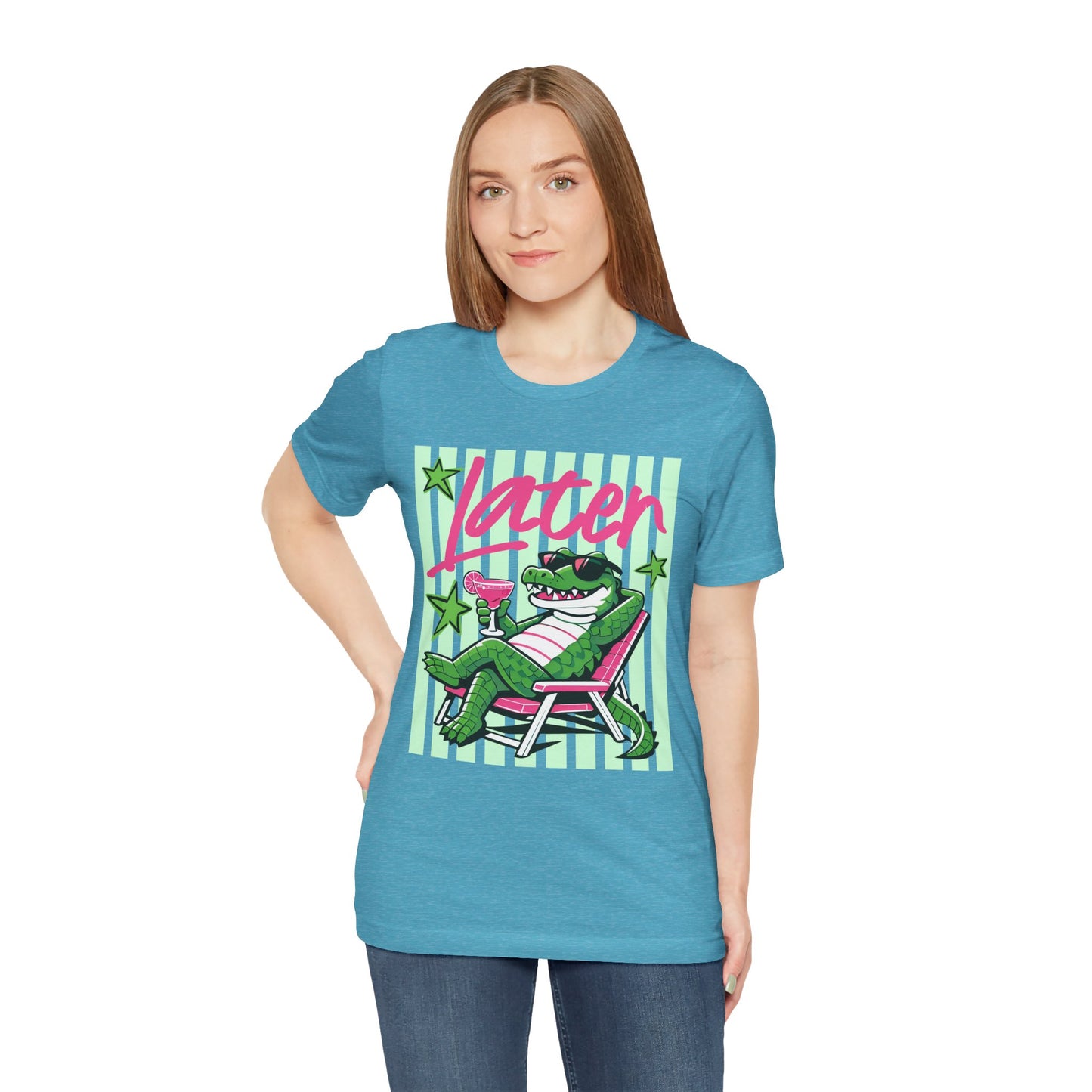 Later Alligator T‑Shirt — Retro Lounge Crocodile Tee