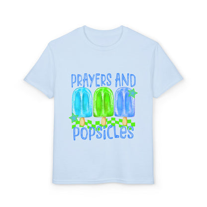 Youth T-Shirt — "Prayers and Popsicles" Kids Faith Summer Tee