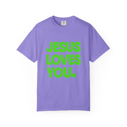 Jesus Loves You T-Shirt — Bold Neon Christian Faith Tee