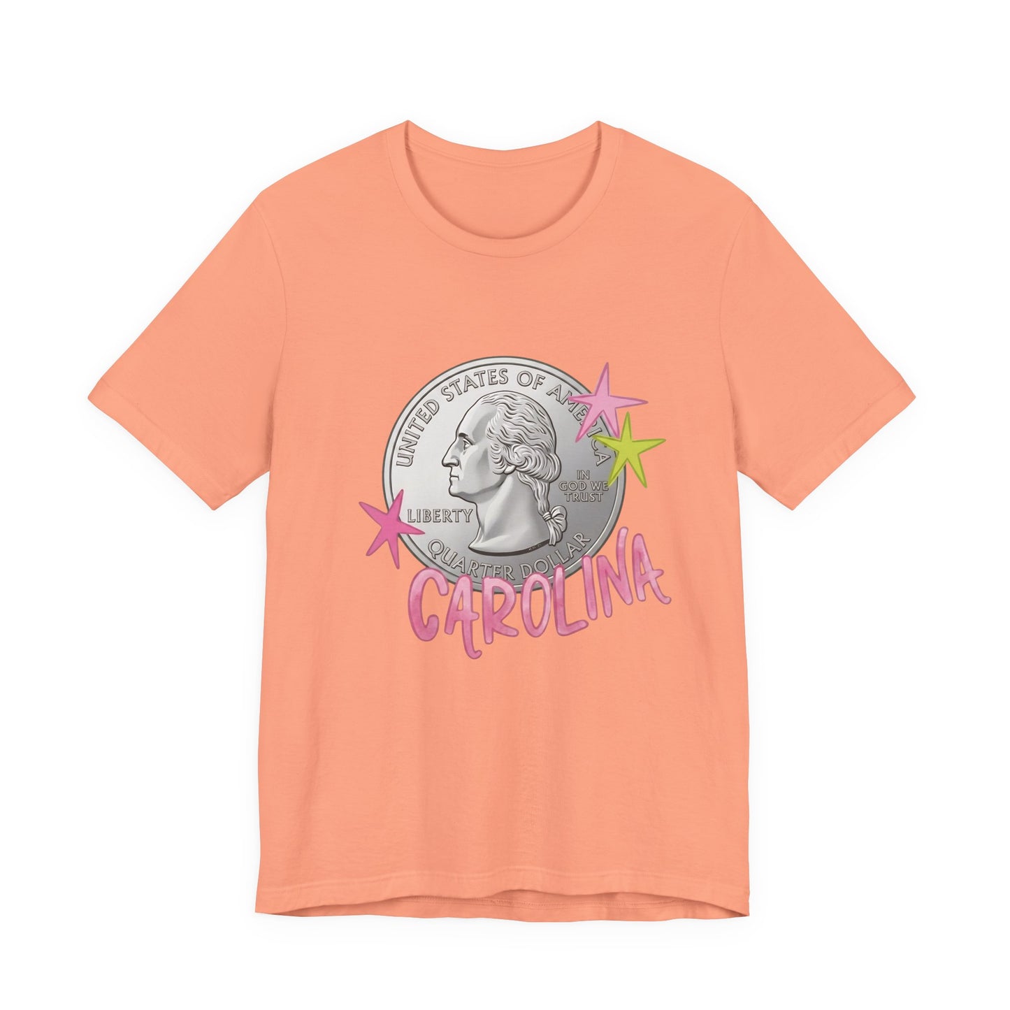 "Heads Carolina, Tail's California" Quarter Graphic Tee
