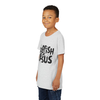 Youth Tee — 'Goldfish & Jesus' Cute Christian Kid T‑Shirt